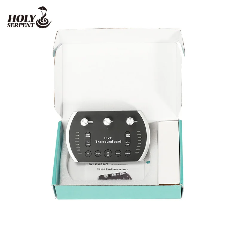  Professional Live Broadcast Equipment 3D Adjustable External Studio Microphone USB Sound Card