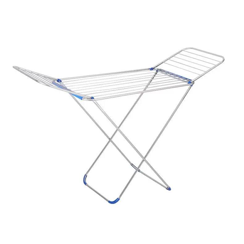 Factory Price Laundry Hangers Racks Gullwing Metal Clothes Rack Stand Foldable Stainless Steel Garment Drying Rack