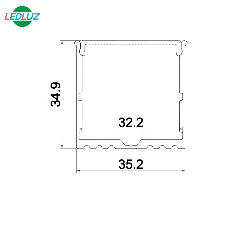 
35*35mm aluminum LED profile for surface mounted 