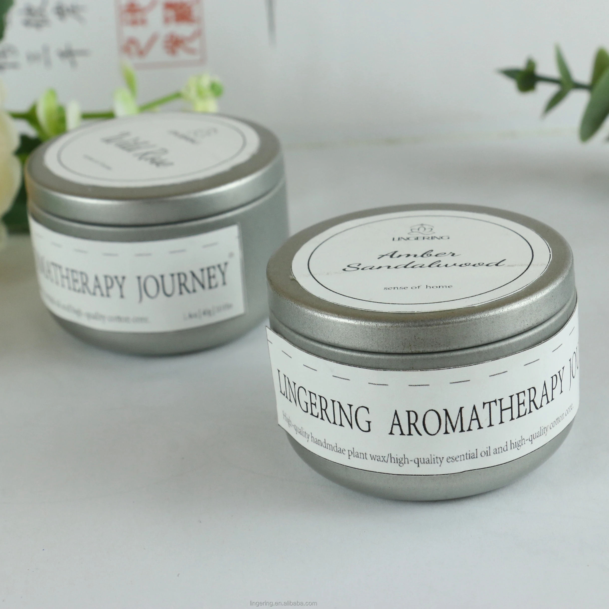 Manufacturer Candles natural Soy wax beeswax scented candle tin cans candles