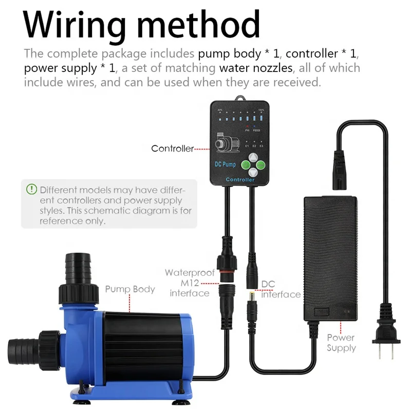 12000lh Adjustable Large Flow DC Water Pump Aquarium Marine Fish Pond Pump Submersible Fountain Water Pumps