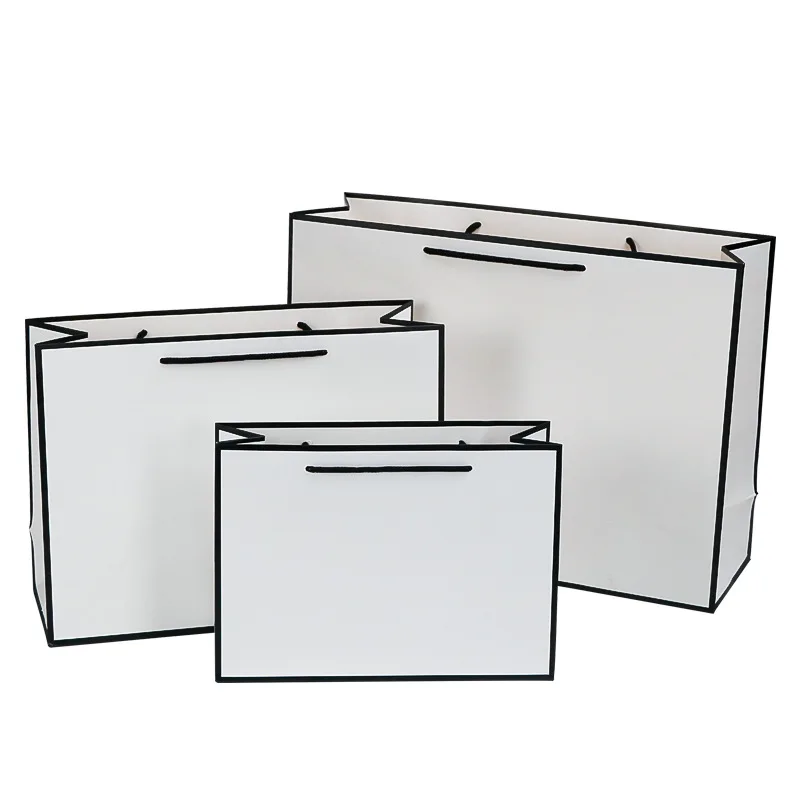Competitive Price Elegant Customized Brand Logo Luxury Boutique Shopping White Shopping Paper Gift Bags