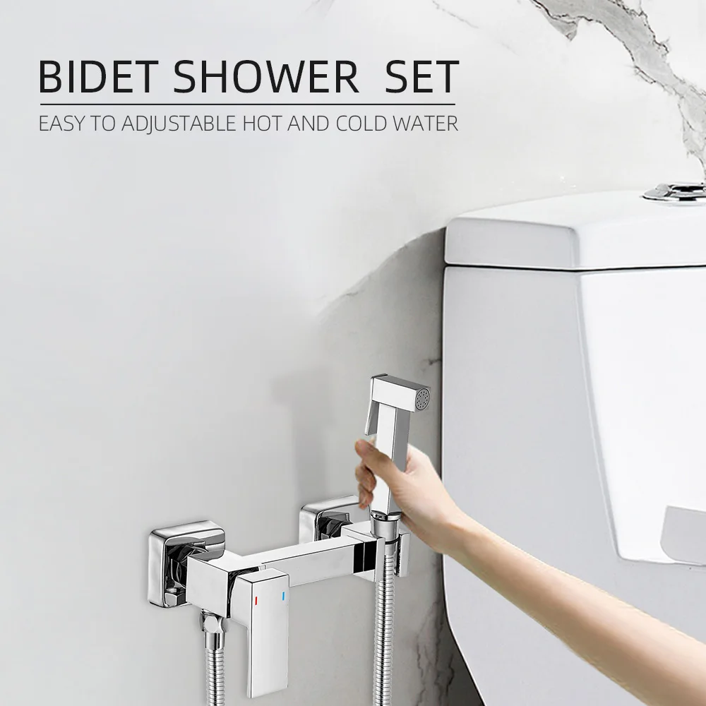 Bathroom Toilet Portable Brass Bidet Hand held bidet set Sprayer shattaf set