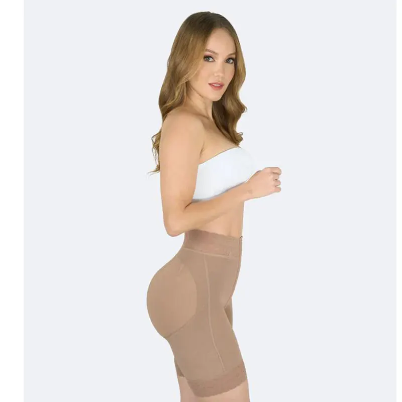 Butt Lifter Shorts with Brooches Short Women Double Compression Belly Zipper Butt Lifter Body Shaper Garment Adjustable Straps