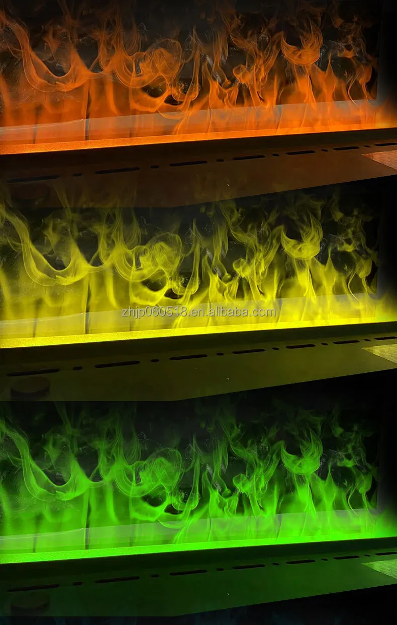 3D LED Electric Wall place Designer Style Remote Control Features Flame Water Mist Steam Apartment Garden Ornament
