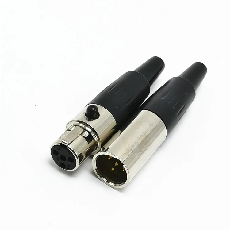 mini 4p 5p cannon xlr connector plug cable audio combo jack//