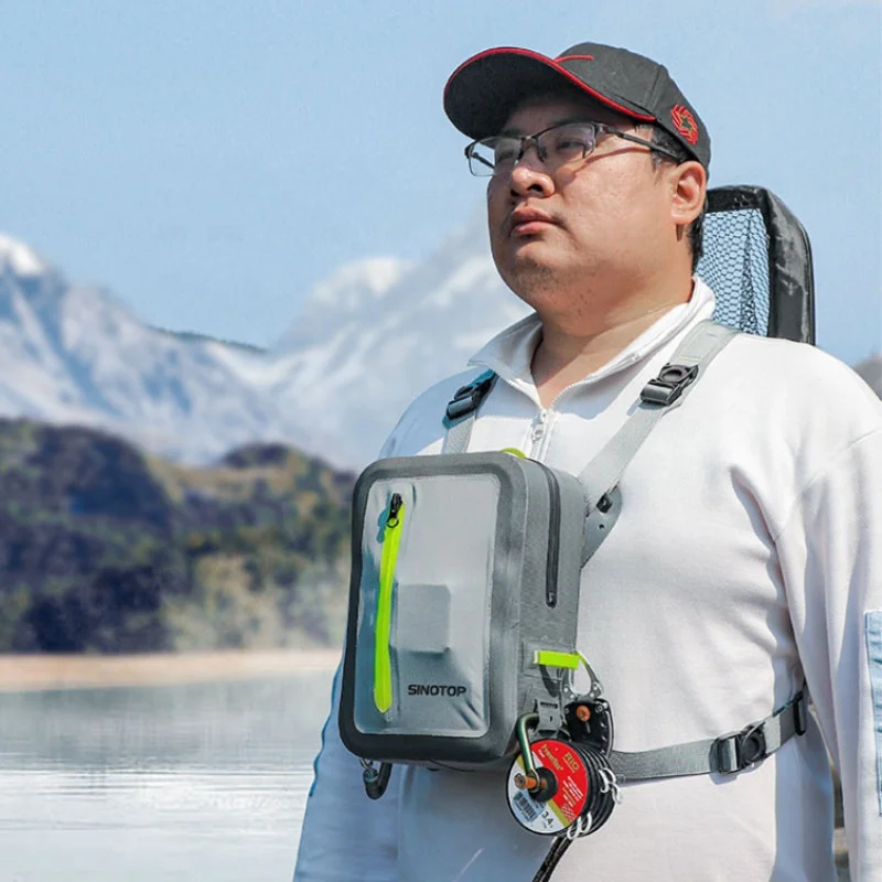 Fly Fishing Chest Bag Custom TPU Durable Waterproof IPX7 Dry Bag OEM Fish Wheel Fanny Pack Backpack