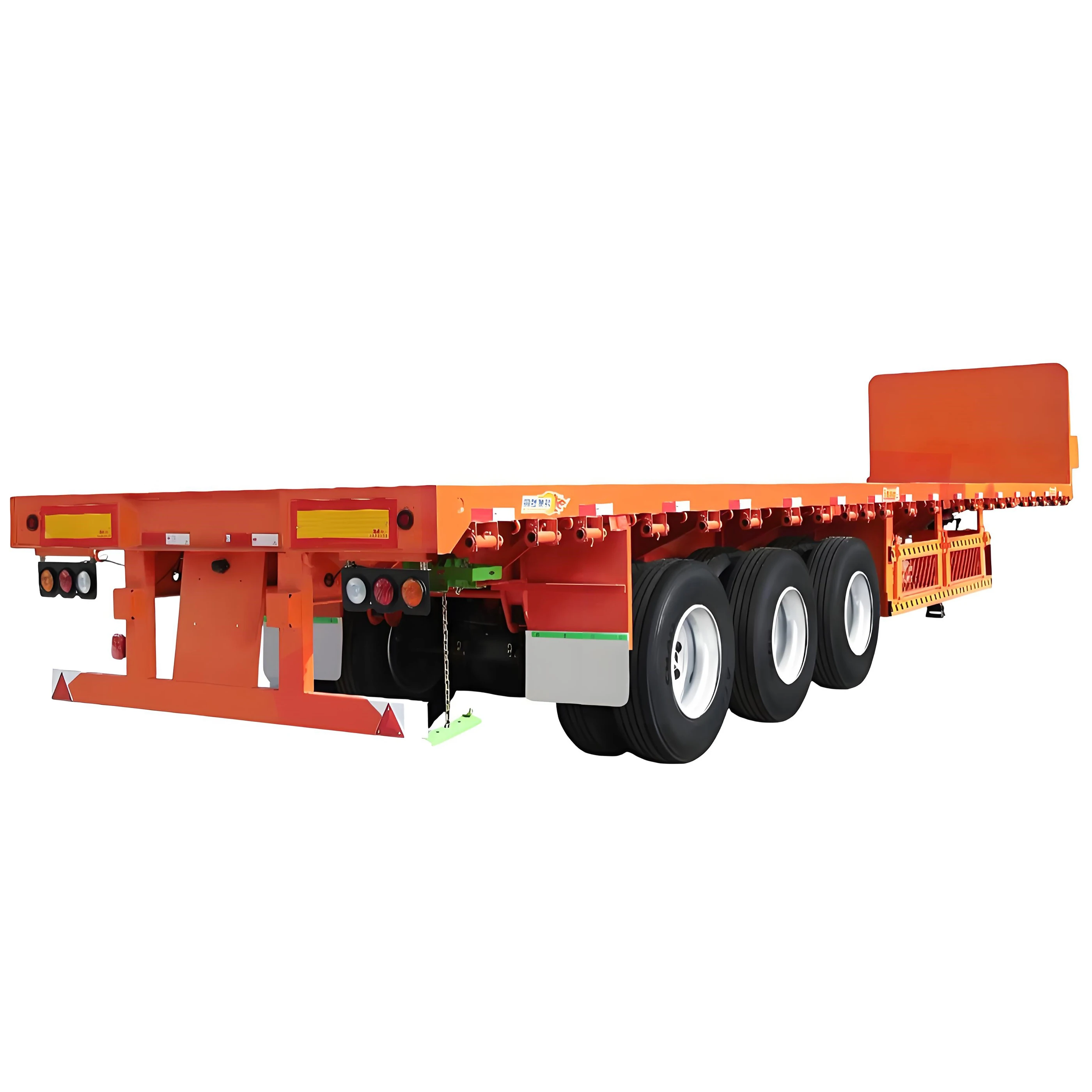 Flatbed trailers flatbed semi trailers for sale and 3 axle 60 tons 80 /100 tons steel truck trailers factory direct sales