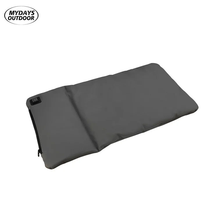 Outdoor Portable Foldable Power Bank Operated PU Leather Stadium Heating Cushion for Bleachers Camping Park Office