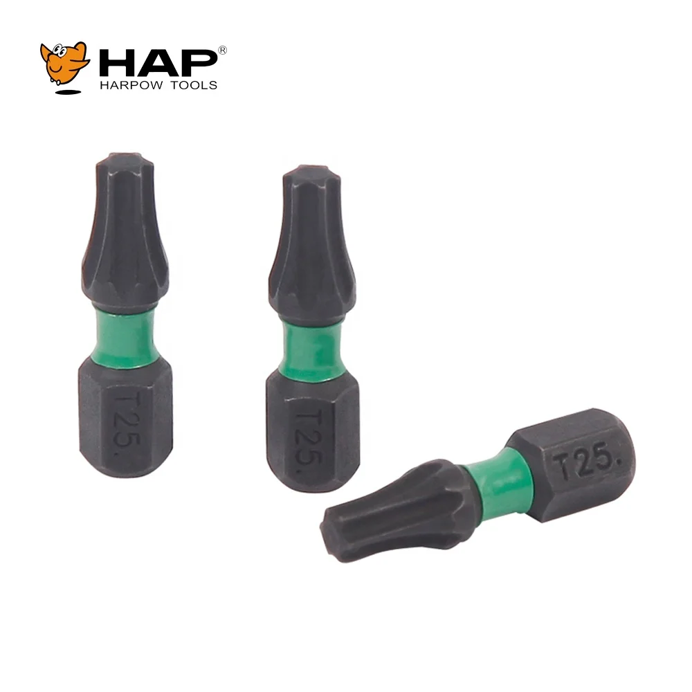 Best Selling Product Torx Power Bits 10PCS Double Blister Packing T25 25MM Impact Screwdriver Bit Set