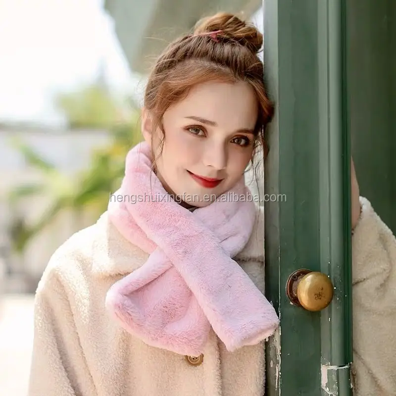 2019 Новый разноцветный шарф и шаль из искусственного меха кролика лисы норки для женщин