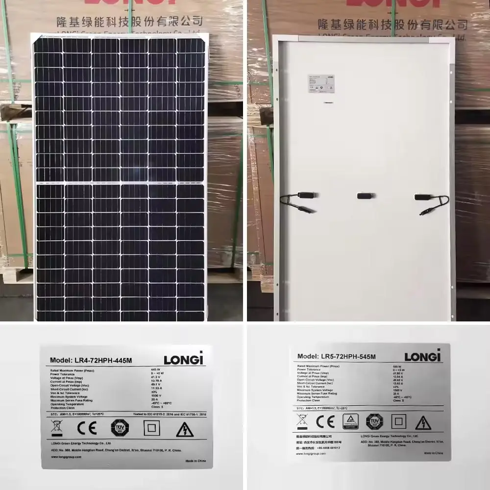 Longi HiMO 6 Solar Power Pv Module 440w  420w 585W 595W 605W 620W Sun Energy Panel In Europe Warehouse