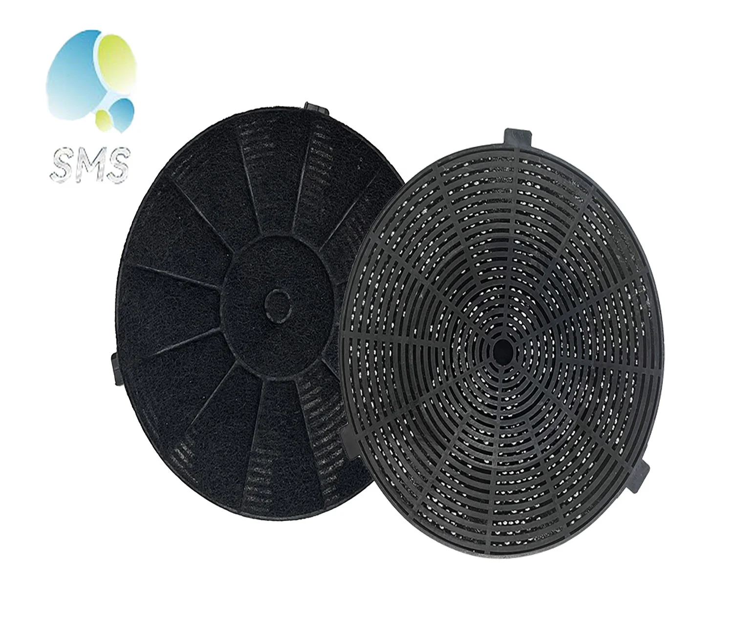 kitchen cooking round activated charcoal chimney filter for range hood