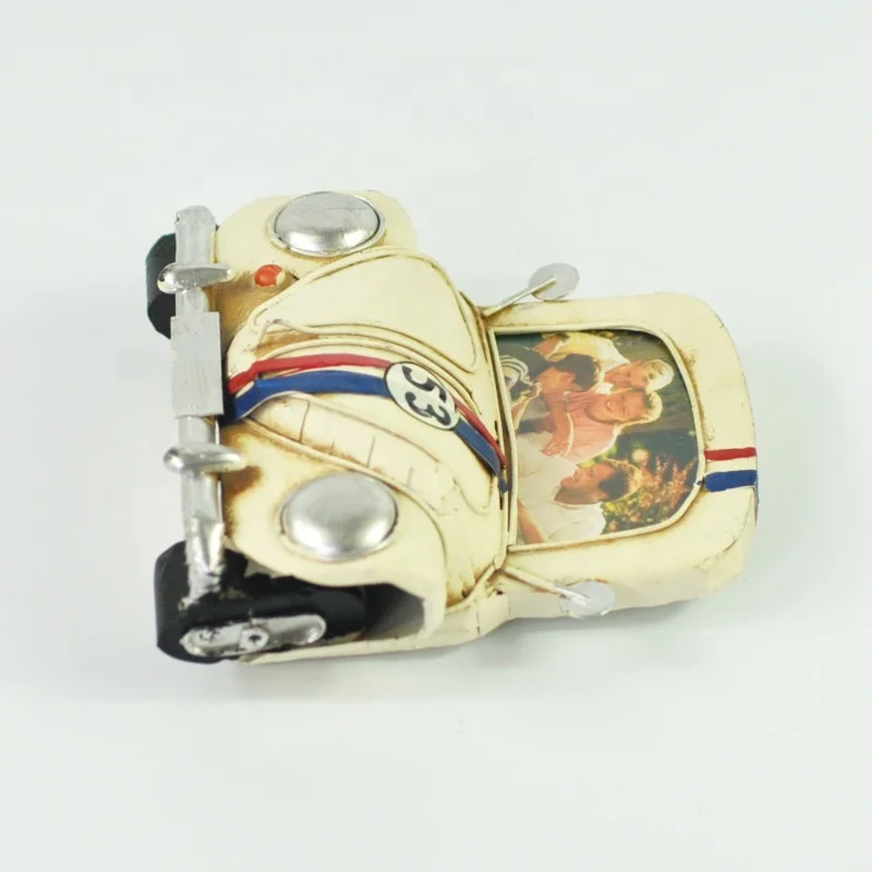 Car Shape Photo Frame Stand Metal Retro Vintage Decor Office Ornaments Living Room Antique Home Decoration Craft