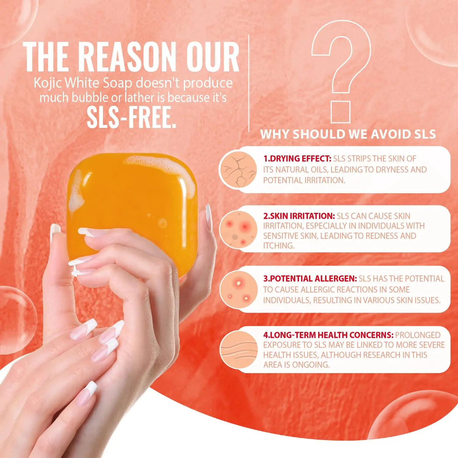 Private Label Pure Kojic Acid Skin Whitening Soap With Hyaluronic Acid, Vitamin C Coconut Oil For Face&Body