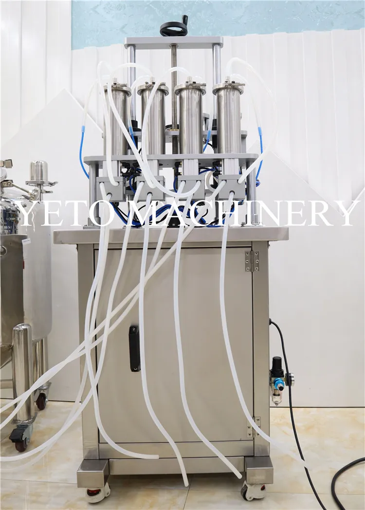 YETO 4-head automatic cosmetic small liquid essential oil bottle filler liquid perfume fragrance refill Filling Machine price