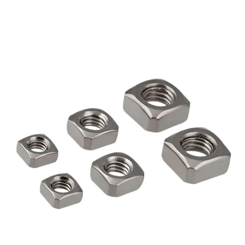 Stainless steel 304 316 plain square nut m3 metric zinc plated galvanized square nuts din 571