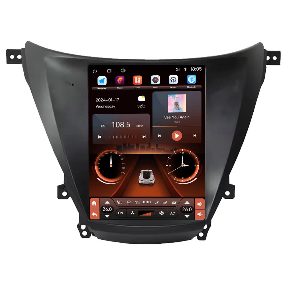 car stereo frame 9.7 inch variety panel kit for HYUNDAI ELANTRA/MD 2010-2015 car fascia kit