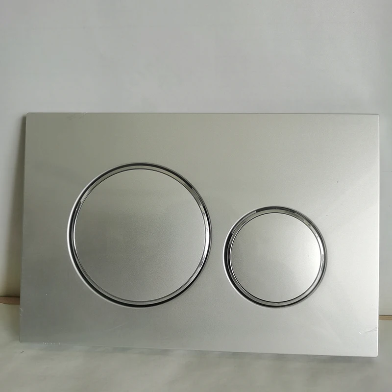 Custom chrome dual flush button for toilet hidden tank wall mounted flush valve