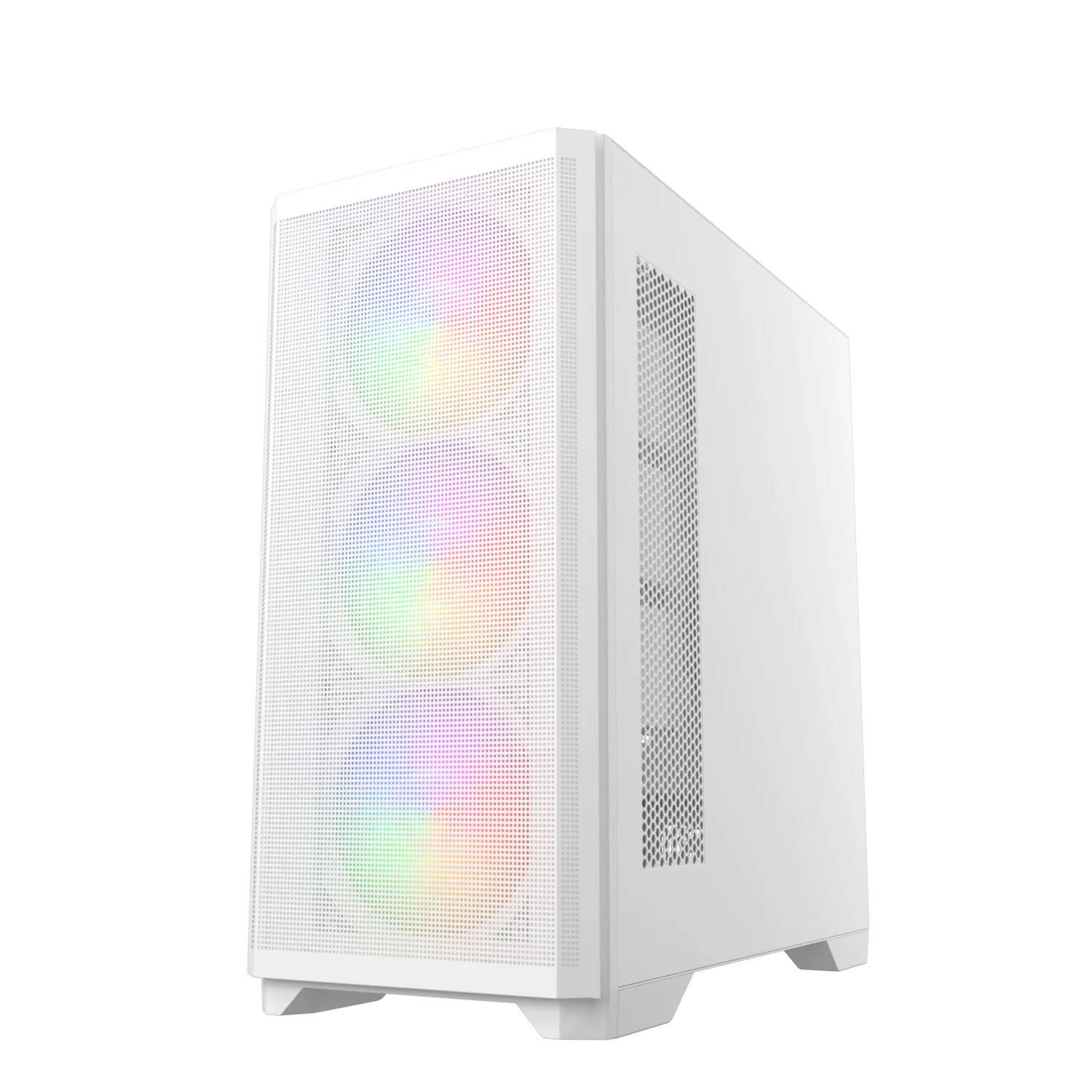 Latest hotselling EATX computer case metal mesh front panel top support 360mm cpu cooler white PC gaming case