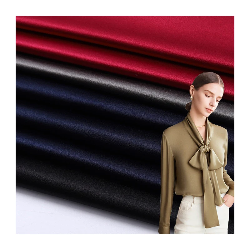 Hot selling charmeuse satin look 16/19/22/25MM  100% Mulberry silk fabric for garment/bedding