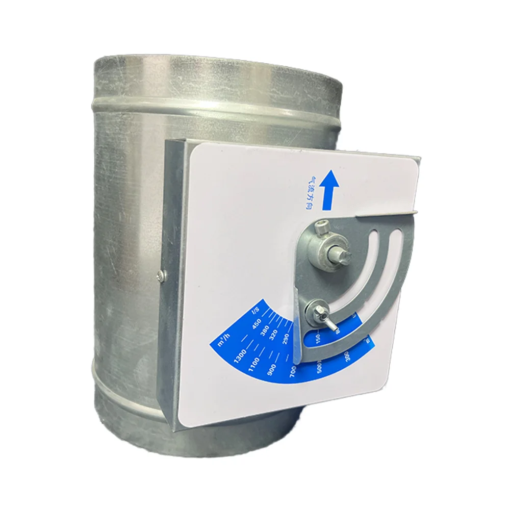 China factory custom round electric multi-leaf constant air volume regulating valve Hvac motorized volume control air damper