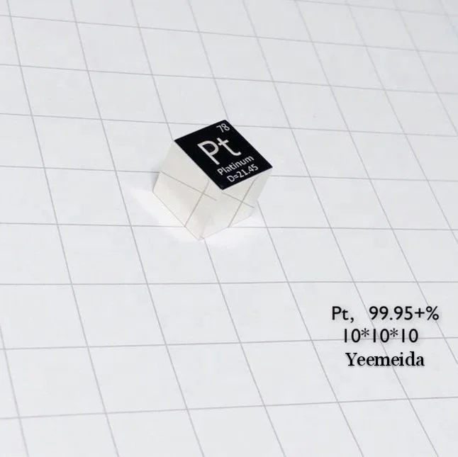 10 X 10 X 10mm 6-Sided Mirror Polished Metal Aurum Cube Periodic Table Of Elements Cube (AU 99.99%)