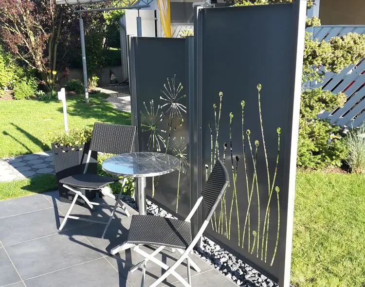 Wrought Iron Metal Outdoor Balcony Privacy Screen