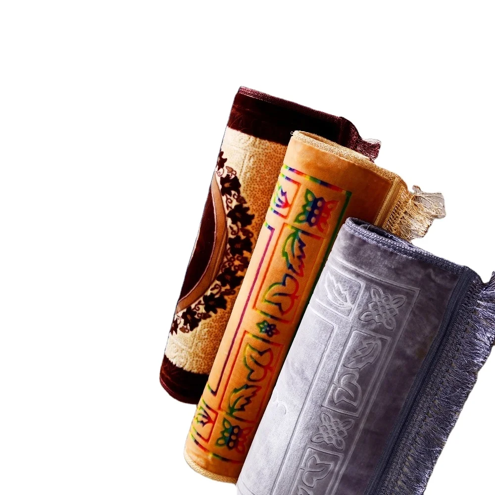 Hot sale microfiber custom manufacturers of non-slip Muslim prayer mat Islamic Ramadan prayer mat and mosque carpet