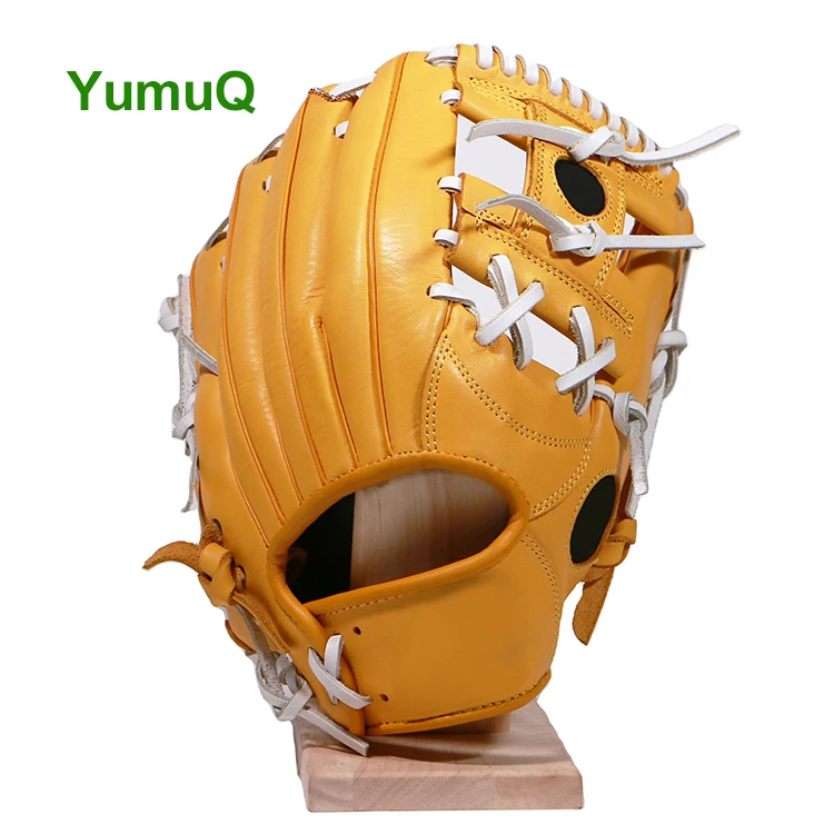 YumuQ Steerhide/ Goat/ Cowhide/ Pigskin/ Original Leather Glove With Padding Knitted Mittens With String