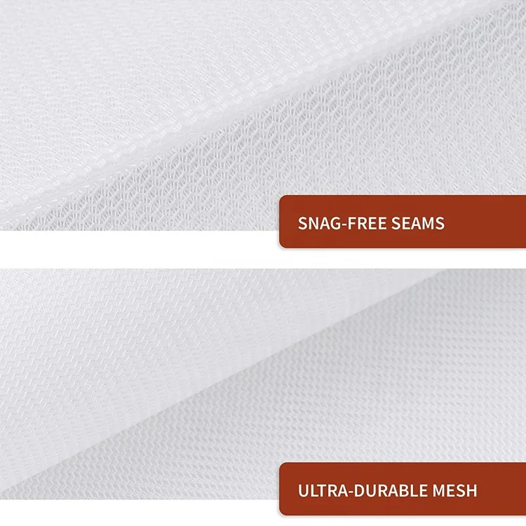 New Wholesale Nylon  Protective Washing Double Layer Zipped Mesh Laundry Bag