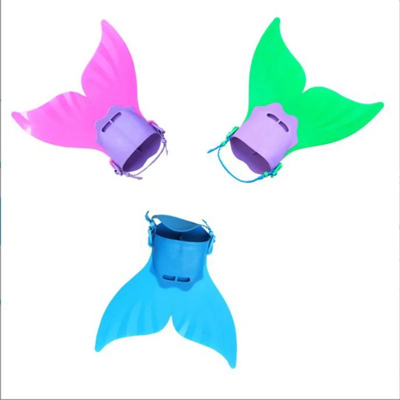 Free Diving Snorke Mermaid Monofin Swim Fin Comfortable Silicone Flippers Monofin Mermaid Tails for Swimming for Kids Girls Boys