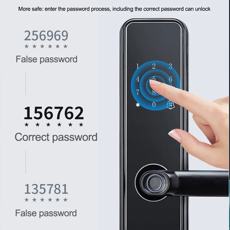 new design fingerprint TTlock app smart lock lock password keyless ic card smart door lock for home