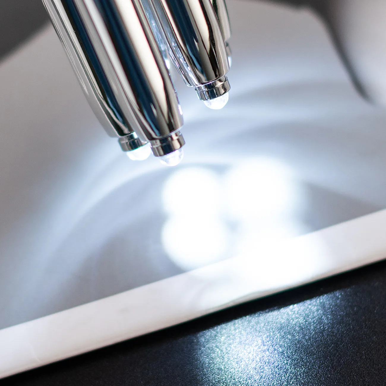 Wholesale the 3- in -1 LED Light Stylus Metal Ballpoint Pen With Multi-Functional Custom Logo Laser Printed For Hotel Gift