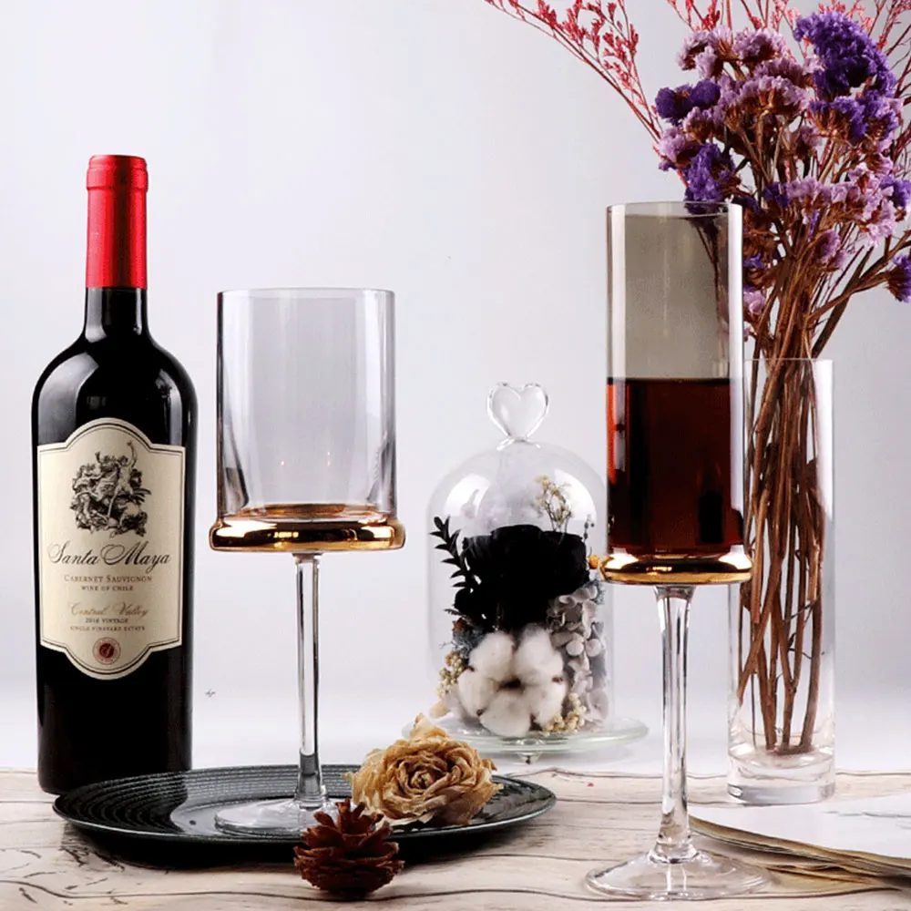 Amazon Best Selling High Quality Elegant Clear Lead Free Super Light Crystal Wine Glasses