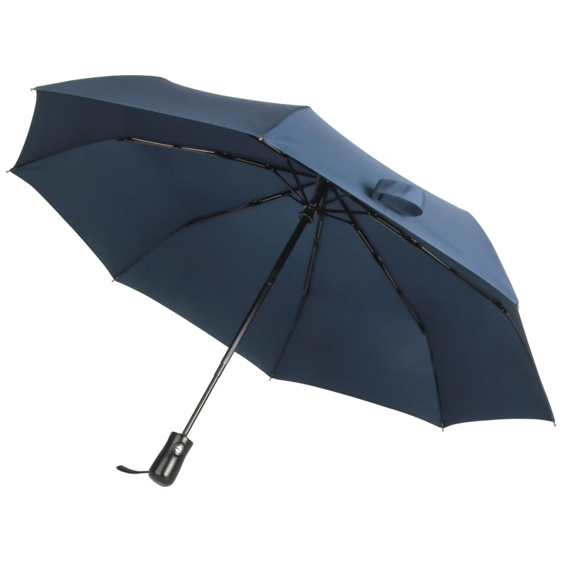 OEM Folding umbrella with Case  Automatic Open And Close With Rain Repellent Fabric And Windproof Fibreglass Ribs EVA case
