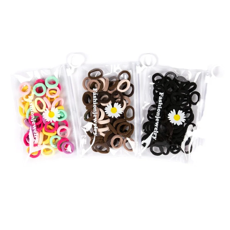 Candy towel ring with pull ring daisy bag Korean version of high stretch nylon 50-piece rubber band