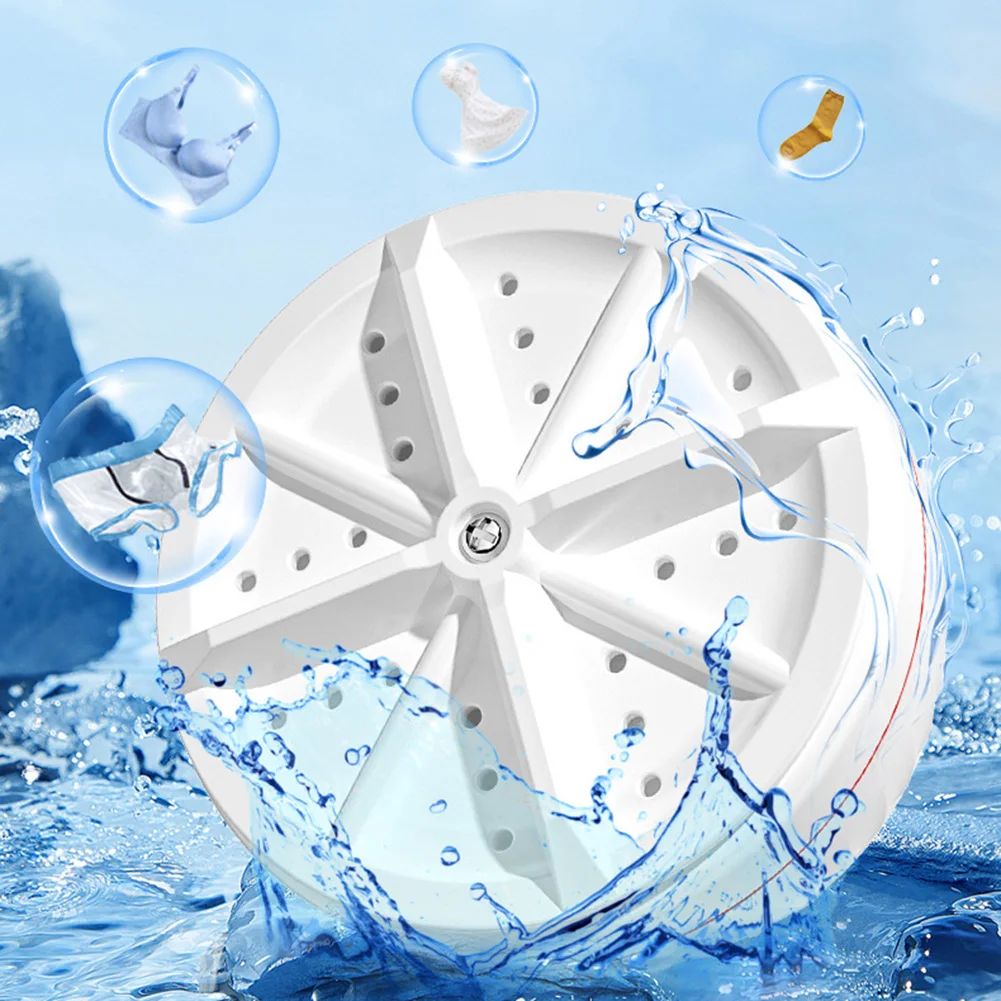 USB Travel Washer Washing Air Bubble Machine Ultrasonic Rotating Turbine Washing Machine for Socks Underwear Wash Dishes