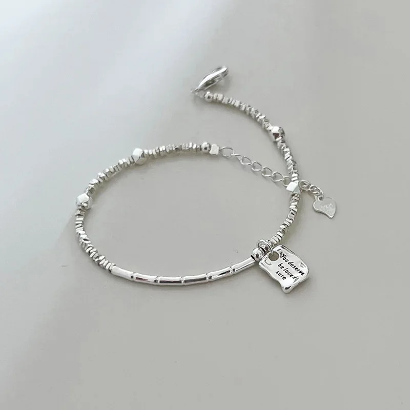 Small niche design bracelet made of crushed silver bamboo nodes s925 pure silver, with a light luxury temperament