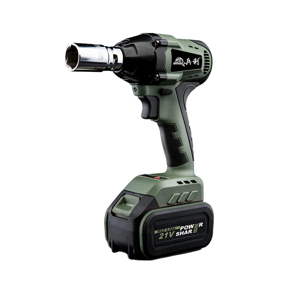 Перезаряжаемый Электрический гаечный ключ, 21 в, беспроводной электроинструмент, бесщеточный ударный Динамометрический гайковерт