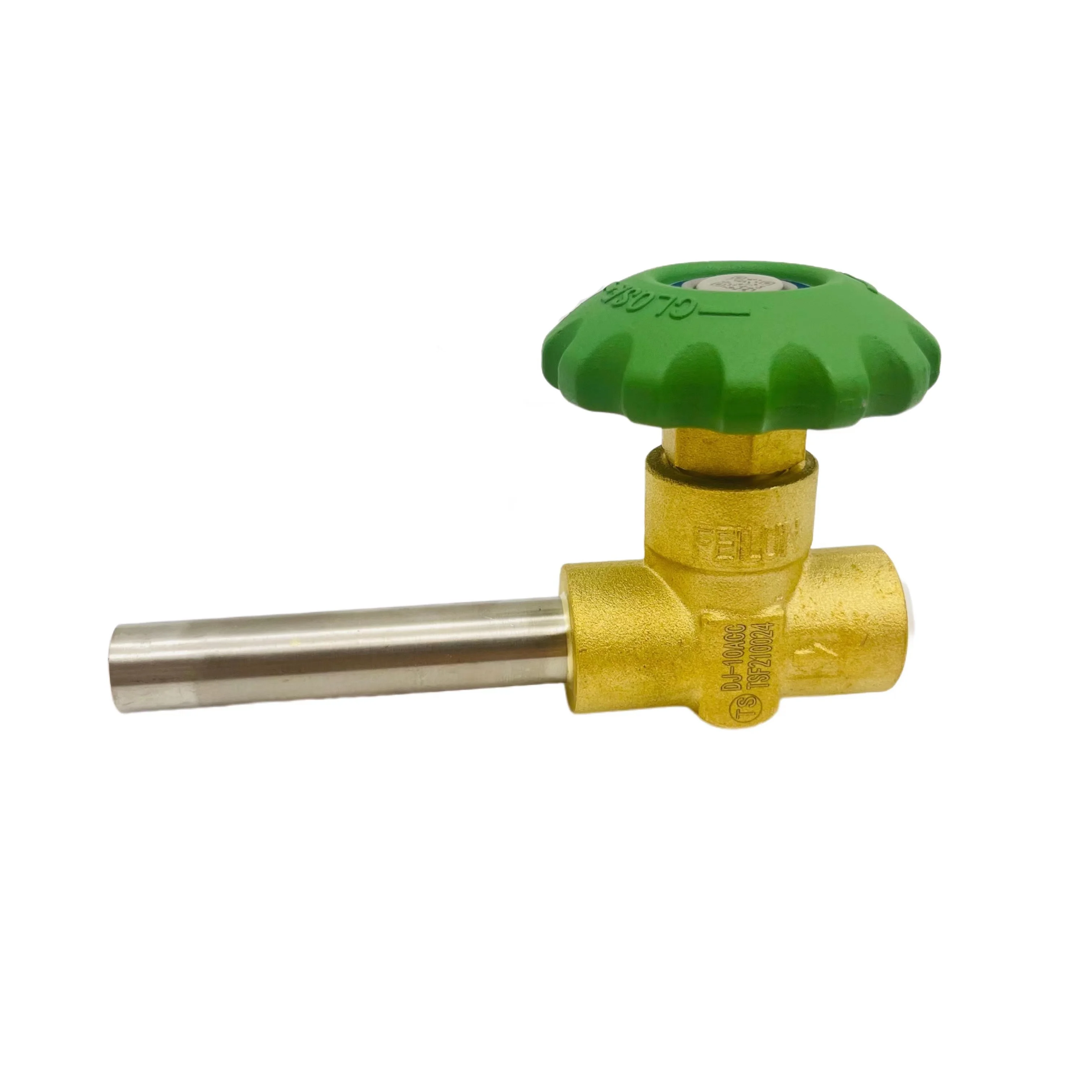 DJ-10ACC Cryogenic copper alloy short stem globe valve for LNG LN2 dewar tank NPT3/8 thread