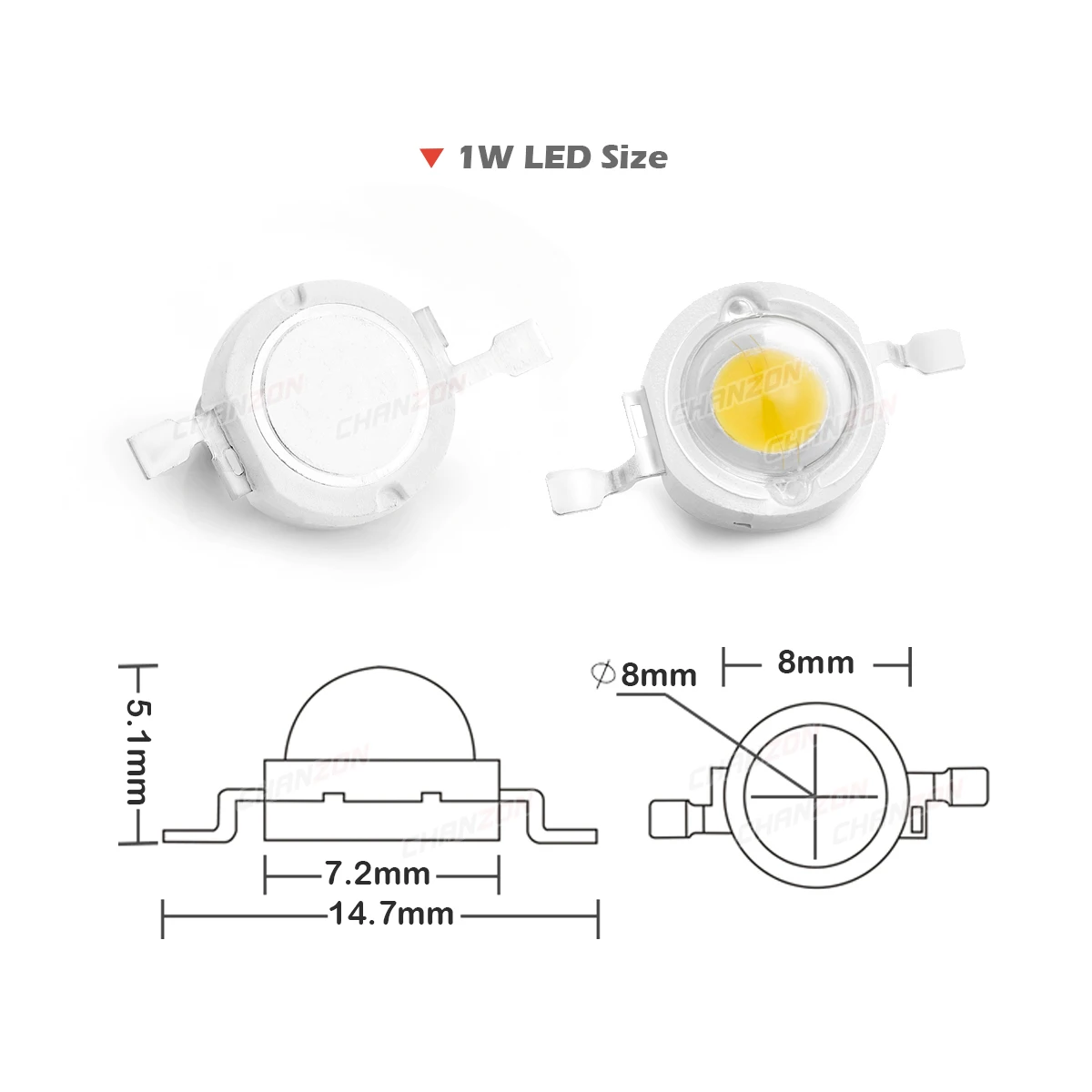 High Power Led Chip on Board 1W 3W 5W Bulb Warm Cool Nature White White Super Bright Lamps For DIY Flashing Light