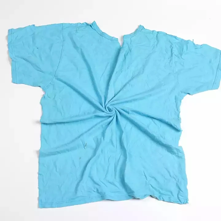 Scrap Fabric Mixed Color 100% Cotton Cutting Waste T Shirt Rags Workshop Cleaning Wiping Rags Wash Rag