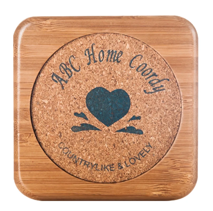 Wholesale Custom Acacia Cork Bamboo Walnut Wooden Coaster Beech Coaster for Coffee CupPopular 27 buyers