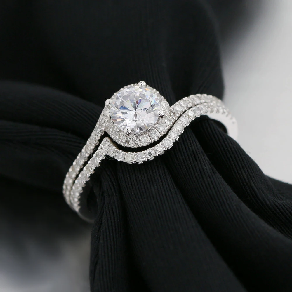 China Lab Grown Diamond Women Platinum PT950 18K White Gold Ring Gold Jewelry Engagement Diamond Ring For Women