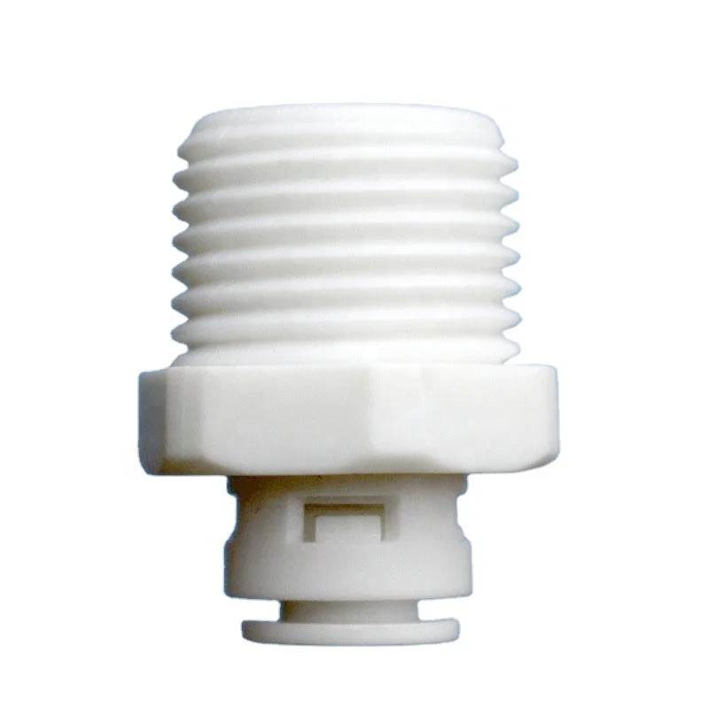 1/4 Connecting Pom Pe Tube Free Card Straight Quick Fitting Connector With Male Thread water filter spare parts