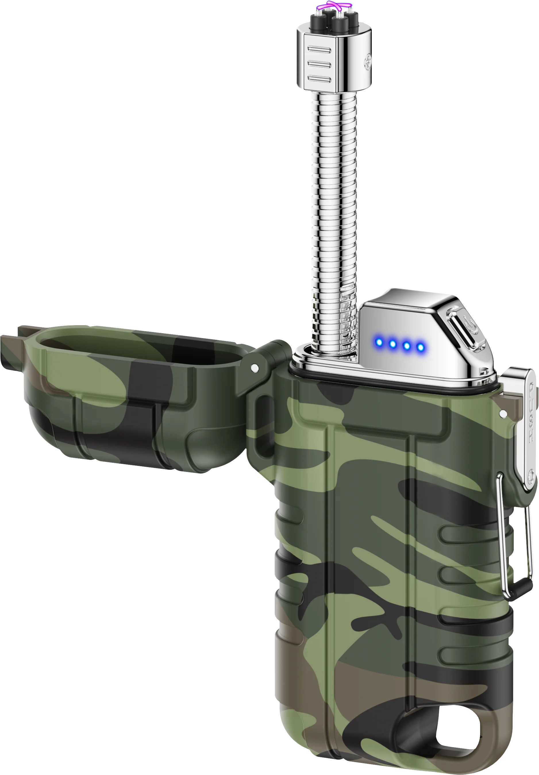 Wholesale Function Waterproof 360 Rotatable Retractable Double Arc Lighter With Type-C charging