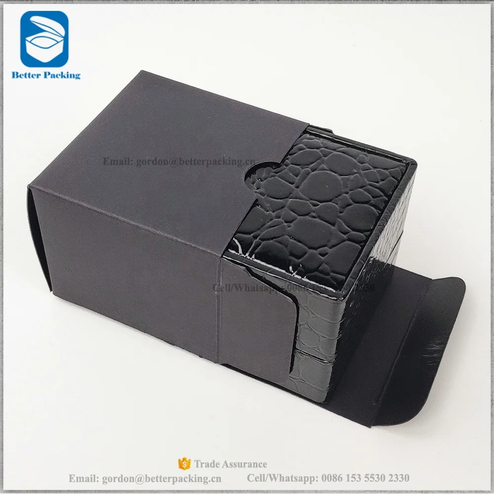 
JBS280R1 Dubai Hot Sale Black crocodile Faux Leather Jewellery Big Sizes Ring Box 