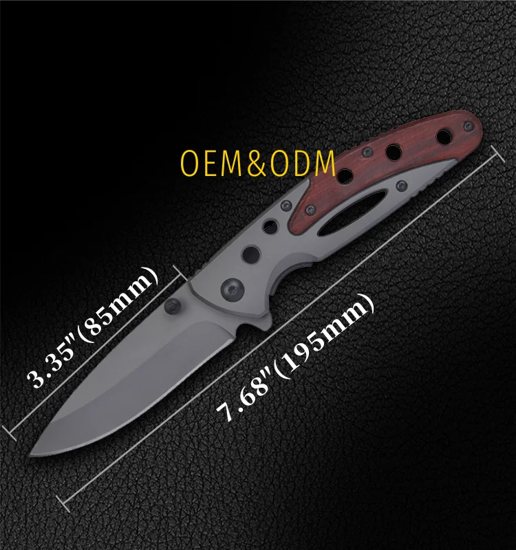 Best  classic wooden handle survival outdoor hunting  folding camping self defense tool wood pocket knife (1600101692818)