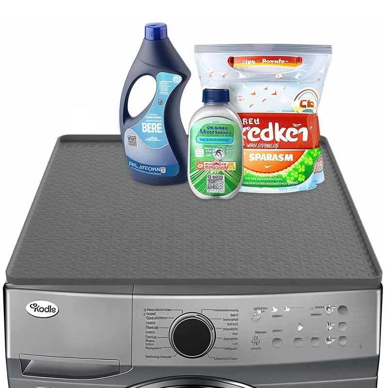 Washable Silicone Washer and Dryer Top Protector Mat Non-slip Silicone Mat Top Cover Pad for Washing Machine or Dryer